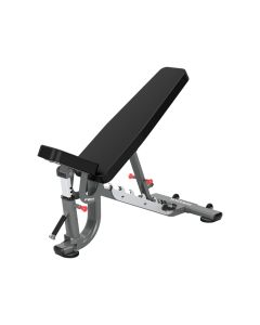 Banco Bi Inclin&aacute;vel Powerrun Pr014 300kg para Muscula&ccedil;&atilde;o Academia e Condom&iacute;nio - Cinza/preto