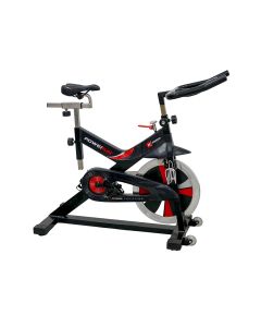 Bicicleta Ergométrica Spinning Powerrun Pr200 Red Line Disco 21kg 150kg para Treino - Preto/vermelho
