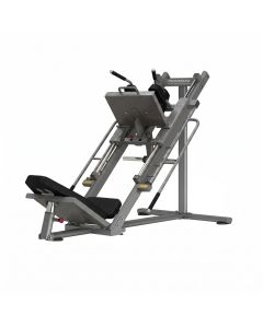 Leg Press Hack Squat Powerrun Pr008 Aparelho de Academia para Treino Intenso de Pernas - Cinza/preto
